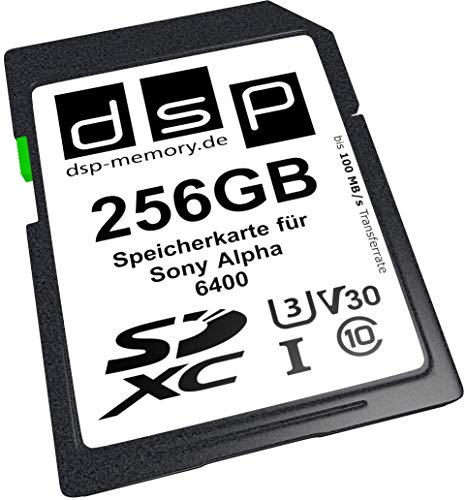 256GB Professional Größe V30 Speicherkarte für Sony Alpha 6400 Digitalkamera