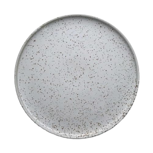 OYOY Living Design 2er Set Inka Dinner Plate Weiß/Braun (L10121): Speiseteller Großer Teller aus Keramik/Porzellan - Spülmaschinenfest Durchmesser 26 cm