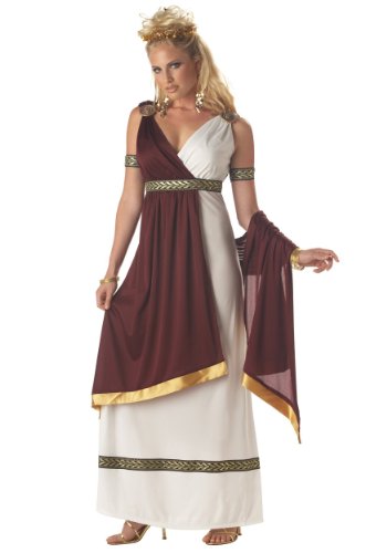 Generique - Römische Kaiserin Kostüm für Damen Antike Bordeaux-weiß M (40/42)