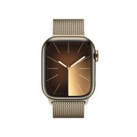 Apple Watch Series 9 (GPS + Cellular) 45mm Edelstahlgehäuse gold, Milanese Lo...