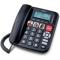 Emporia KFT20 Schnurgebundenes Seniorentelefon Freisprechen, für Hörgeräte kompatibel, Wahlwieder