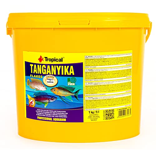 Tropical Tanganyika Flockenfutter Tanganyikaseecichliden, Tanganjika, 1er Pack (1 x 5 l)