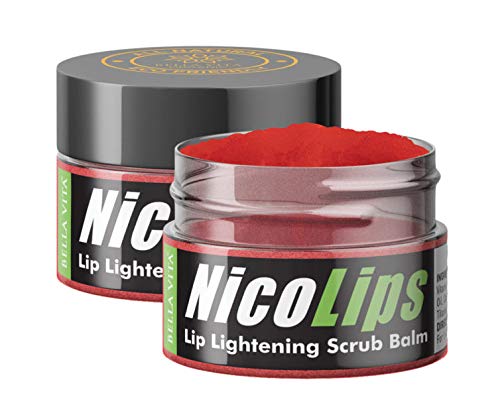 NicoLips Combo Pack | Lippenaufhellender Peeling Lippenbalsam Für dunkle, trockene, rissige und beschädigte Lippen