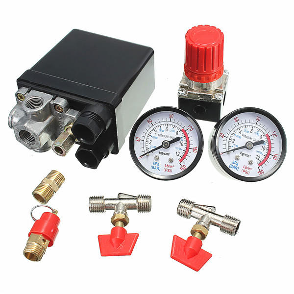 Druckventil des Luftkompressors 180PSI, Manometerregler der Pumpe, Steuerungsschalter