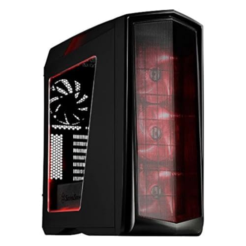 SilverStone SST-PM01WA-W - Primera ATX Gaming Tower Gehäuse, hochleistungsfähiges Kühlsystem, mit Fenster und blau-roten LED, weiss
