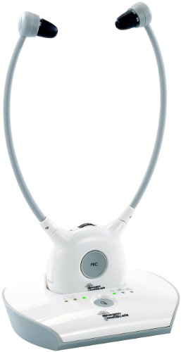Newgen Medicals Kinnbügel Kopfhörer: Hörsystem KH-210 für TV & Musik, mit Funk-Kopfhörer, bis 100 dB (Kinnbügel Kopfhörer Funk)