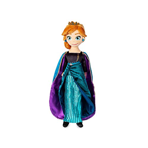 Disney Store Stoffpuppe Anna, Die Eiskönigin 2, 46 cm / 17", Puppe mit bedrucktem Kleid und gestickten Gesichtszügen, für alle Altersstufen geeignet