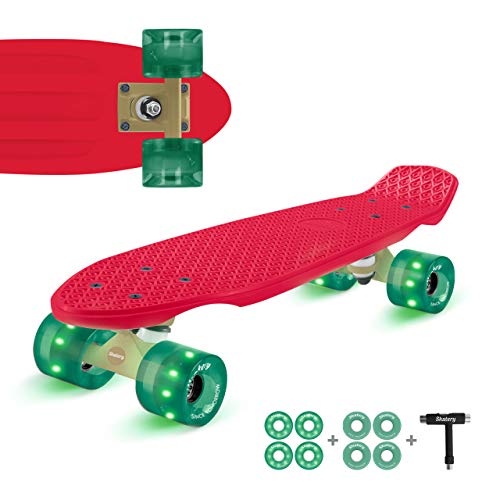 Skatery Mini Cruiser by fun pro (rot grün)