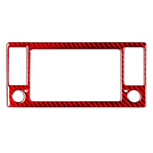 Auto-Styling Zubehör Kohlefaser-Mittelkonsolen-Klimaanlage-Bedienfeld-Trim-Abdeckung, Auto-Innenraum-Aufkleber Für X5 E53 2000–2006 Innenraum Von Autoteilen (Color : Red 2)