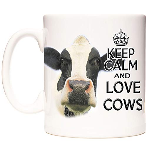 Tasse mit Fresien-Kuh-Motiv, Keep Calm and Love Cows