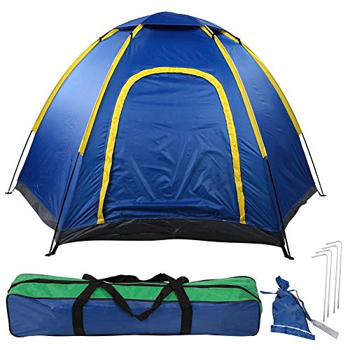 Camping Zelt für 3-4 Personen, Winddicht wasserdicht, Anti-Moskito, für Outdoor Camping Wandern Gras Reisen