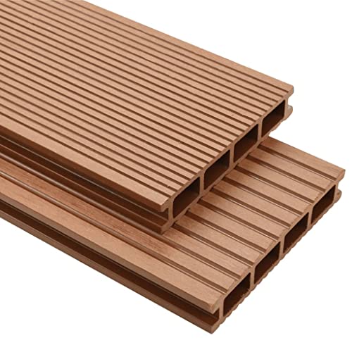 vidaXL WPC Terrassendielen 40m² 25mm 4m Komplettbausatz Komplettset Holz Diele