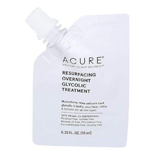 ACURE Resurfacing Overnight Glycolic Treatment Pouch, 0.33 FZ