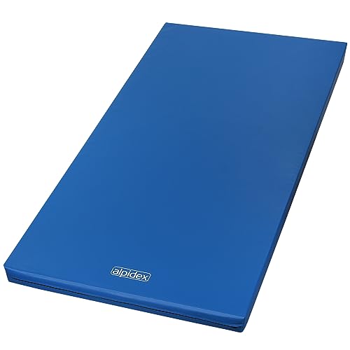Alpidex Matte Turnmatte Sportmatte Gymnastikmatte 200 x 100 x 8 cm mit Antirutschboden RG 20 (sehr weich), Farbe:hellblau