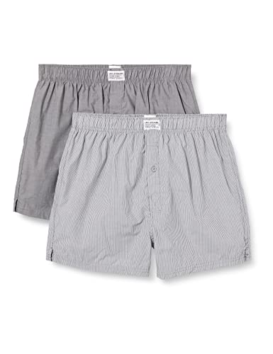 Levi's Levis Mens Woven Boxer Shorts, Asphalt, Large (2er Pack)