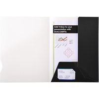 Exacompta 635017E Präsentationsmappe (aus festem Karton (250g), 2 Klappe, Einkerbung für Visitenkarte) 20 Stück weiß