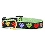 Up Country COH-C-XL Colorful Hearts Hundehalsband, Breit 1", XL
