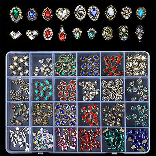 Glas-Kristall-AB-Strasssteine, verschiedene Größen, flache Rückseite, rund, professionell für Nagelkunst, Dekoration, mehrfarbig, flache Rückseite