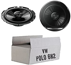 Lautsprecher Boxen Pioneer TS-G1720F - 16,5cm 2-Wege Koax Koaxiallautsprecher Auto Einbausatz - Einbauset für VW Polo 6N2 - justSOUND