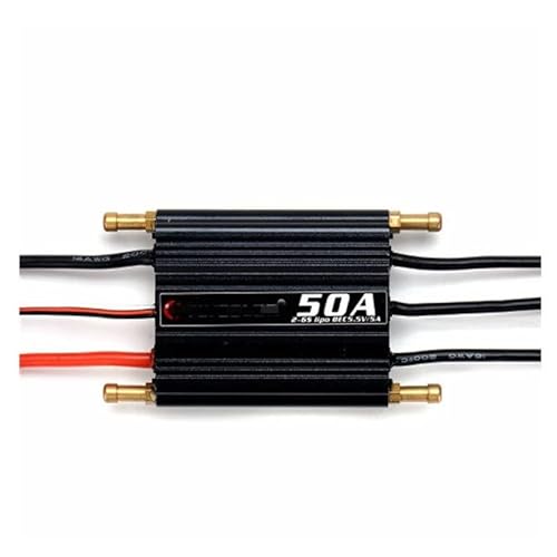 HUTIANSN for Flycolor 50A 70A 90A 120A 150A Brushless ESC 2-6S RC Boats wasserdichte ESC-Programmkarte mit BEC-System for RC-Boote (Color : 50A (2-6S))