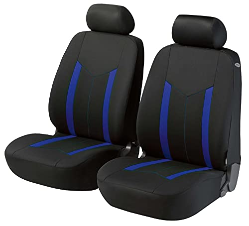 Walser 11796 Zipp-IT Basic Hastings Auto Sitzbezüge für Vordersitze mit Reissverschluss System, Blau