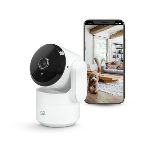 Garza Smarthome Überwachungskamera, 360 Grad, IP, WLAN, 2,4 GHz, 1080 HD, Nachtsicht, Bewegungserkennung, Datenschutzmodus, Fernbedienung per App.