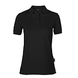 HRM Damen Luxury Polo, schwarz, Gr. 4XL I Premium Polo-Shirt Damen aus 100% Baumwolle I Basic Polohemd bis 60°C farbecht waschbar I Hochwertige & nachhaltige Damen-Oberteile
