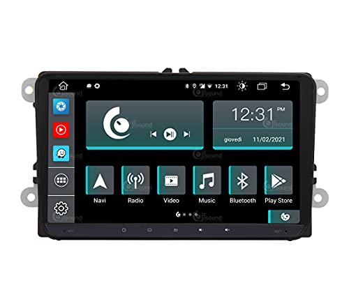 Costum fit Autoradio für Volkswagen Android GPS Bluetooth WiFi Dab USB Full HD Touchscreen Display 9" Easyconnect 8-Kern-Prozessor Sprachbefehle