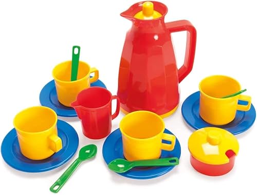 DANTOY - Kaffee Service im Karton 17 Stück - Kaffe party für Kinder - Spielzeug für Kinder - Für Kinder ab 2 Jahr - Rollenspielzeug - Spielzeug - Hergestellt in Dänemark