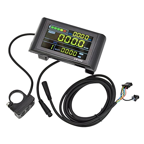 FYOBOT SW900 LCD Display Meter Bedienfeld 24 36 48V 52V 60V Elektroroller 6-Poliger Stecker Fahrgeschwindigkeit Zeit Leistungsanzeige