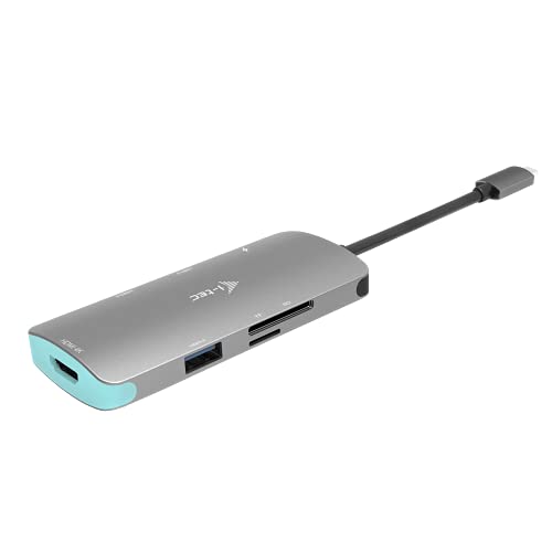i-tec USB-C 4K Metall Nano Docking Station mit 1x HDMI 3x USB 3.0 1x SD/MicroSD Power Delivery, 60W für Windows, MacOS, Android, Chrome, OS und Thunderbolt 3