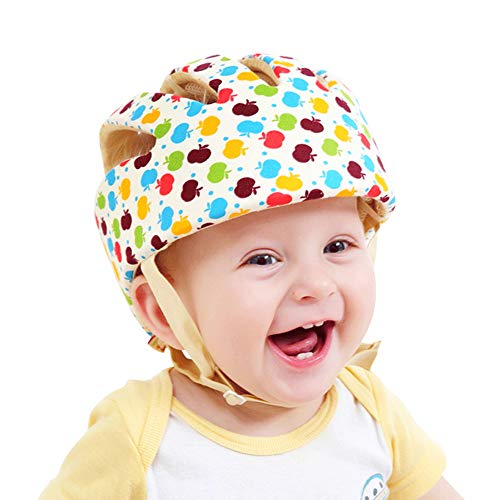 Babyhelm Helmmütze Kopfschutzmütze für Kleinkind beim Lauflernen verstellbar Safety Helmet (Flower)