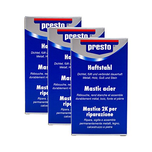 Presto 3X 603901 HAFTSTAHL DICHTER FÜLLEN KLEBEN DICHTEN LÖSUNGSMITTELFREI 125 g