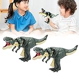 LACOXA BiteFury The T-REX, Trigger The T-REX, Fun Interactive Dinosaur Grabber Toy, Squeeze Trigger for Movable Body Parts, Cool Toy Gifts for Kids Birthdays or Christmas (Without Sound Effects,2pcs)