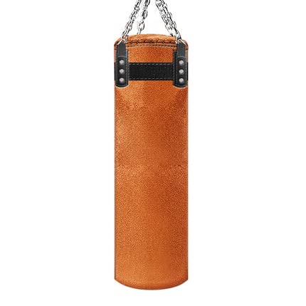 Boxsack Stehend Sandsack aus verdicktem Leder, Wildlederhaken, hängender Boxsack, der Muay Thai-Zug-Boxsandsäcke Tritt Boxsack Erwachsene (Color : 100cm Suede)