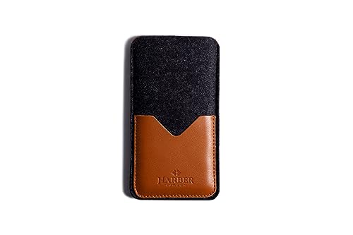 Harber London Black Edition - Leder Smartphone Sleeve Wallet (iPhone 12 Pro Max, Tan)