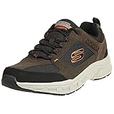 Skechers Herren Oak Canyon-51893 Sneaker, Chocolate Leather Pu Mesh Black Trim, 41 EU