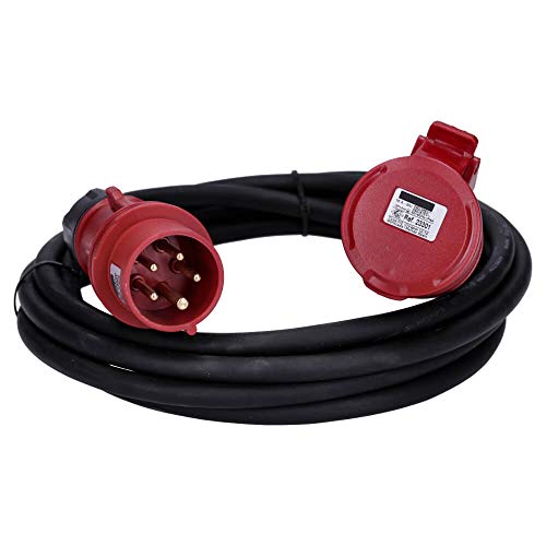 CEE-Kabel Verlängerungskabel Starkstromkabel 5-polig 400V H07RN-F 5G 2,5 16/5 16A IP44 Starkstrom 5m