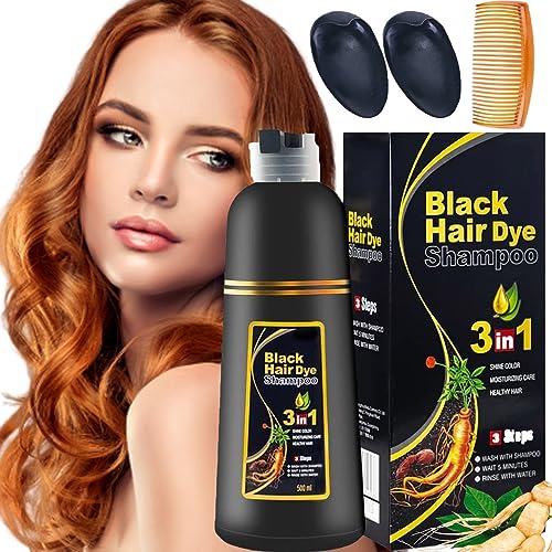 Donubiiu Chao Canas Shampoo Super Bonita, Super Bonita Chao Canas Y Tratamiento, Black Hair Dye Shampoo 3 in 1, Herbal Hair Dye Shampoo 3 In 1, Hair Dye Shampoo for Women and Men (Deep Wine Red)