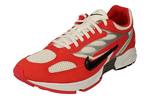 Nike Herren Air Ghost Racer Laufschuh, Track Red Black White Metallic Silver, 44.5 EU