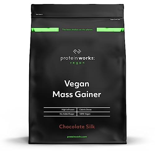 Protein Works - Vegan Mass Gainer | 450 Kalorien pro Shake | Vegan Weight Gainer | Veganes Shakes Zum Zunehmen | 16 Servings | Chocolate Silk | 2kg