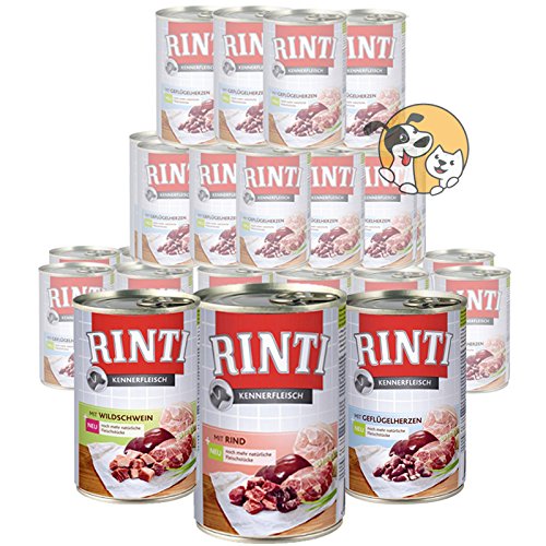 20 x 400 g Rinti Kennerfleisch Dosen Mix | Sorten frei wählbar | Hundefutter