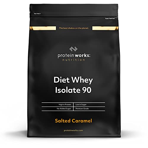 Protein Works - Diet Whey Isolate 90 Protein Powder | Low Fat & Low Calorie | Ultra Pure Shake | Supports Dieting & Weightloss | Salted Caramel Bandit | 2kg