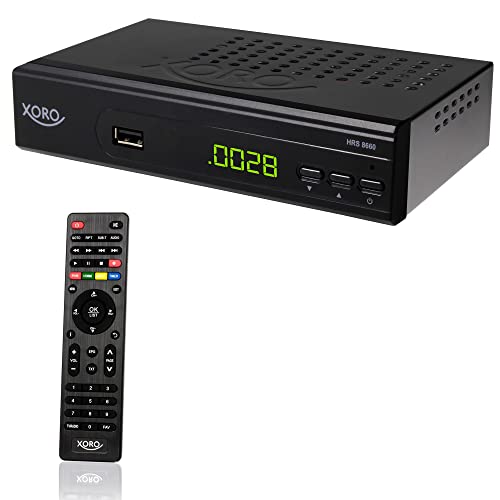 Xoro HRS 8659 digitaler Satelliten-Receiver mit LAN Anschluss (HDTV, DVB-S2, HDMI, SCART, USB 2.0 Media Player) schwarz