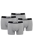 Levi's Herren Solid Basic Boxer Briefs, Farbe:Middle Grey Melange, Bekleidungsgröße:M