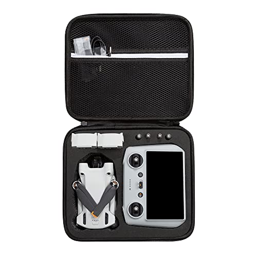 OrangeClub Tragetasche für DJI Mini 3 PRO tragbare Reisetasche für DJI Mini3 PRO Drohnen zubehör RC Drone Controller RC&RC N1 Travel Box (Black-Black)