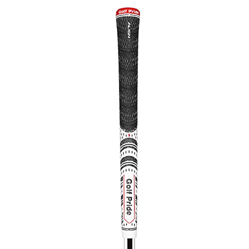 Golf Pride Unisex-Erwachsene MCC Classic Align Standard 600 gerippte Golfgriffe, Weiß/Rot