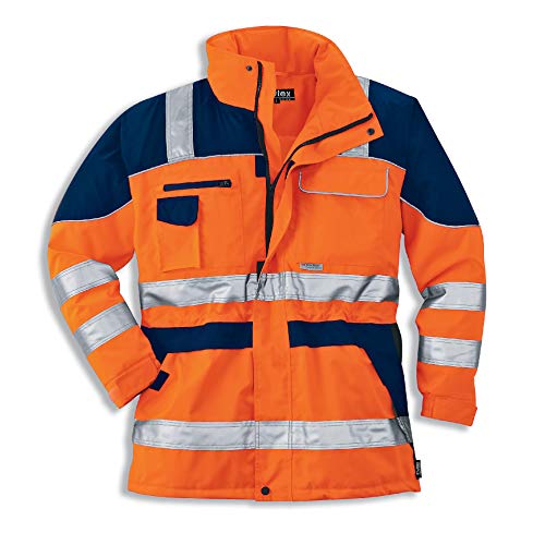Uvex Construction Protection Flash Herren-Arbeitsjacke - Warnorange Männer-Sicherheitsjacke - Sehr Gute Thermoisolierung XL