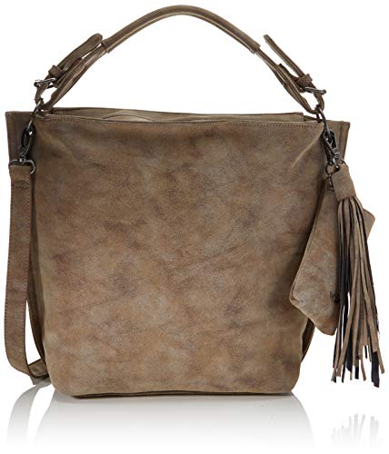 Fritzi aus Preussen Damen Fritzi 1 Big Hobo Schultertasche, Old Wood, One Size