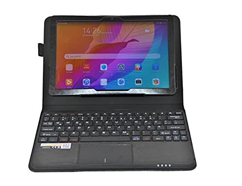 MQ für Huawei MatePad T10s - Bluetooth Tastatur Tasche mit Multifunktions-Touchpad für Huawei MatePad T 10s | Hülle mit Bluetooth Tastatur und Touchpad für Huawei MatePad T10s | Layout QWERTZ | Schwarz